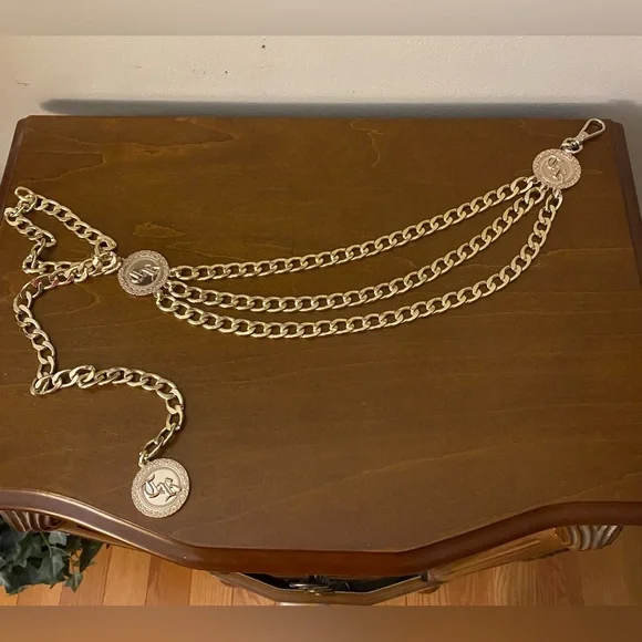 True Religion 3 Tier Gold Chain Belt - Picture 4 of 11